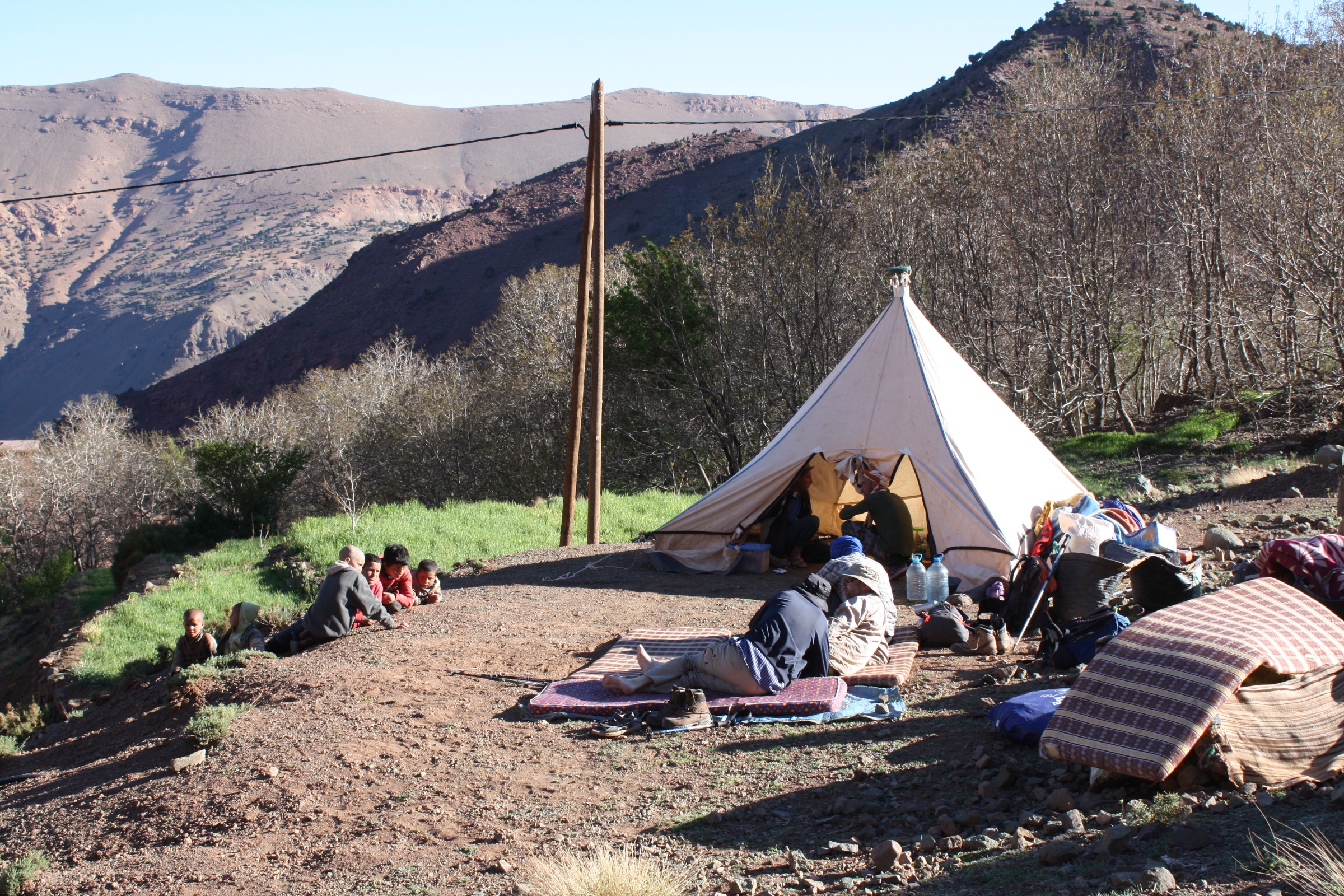 Tent camp trekking